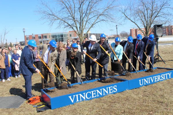 University officials break ground Monday on a new $34 million Center for Health Sciences and Active Learning. The building should open by the fall semester of 2025.