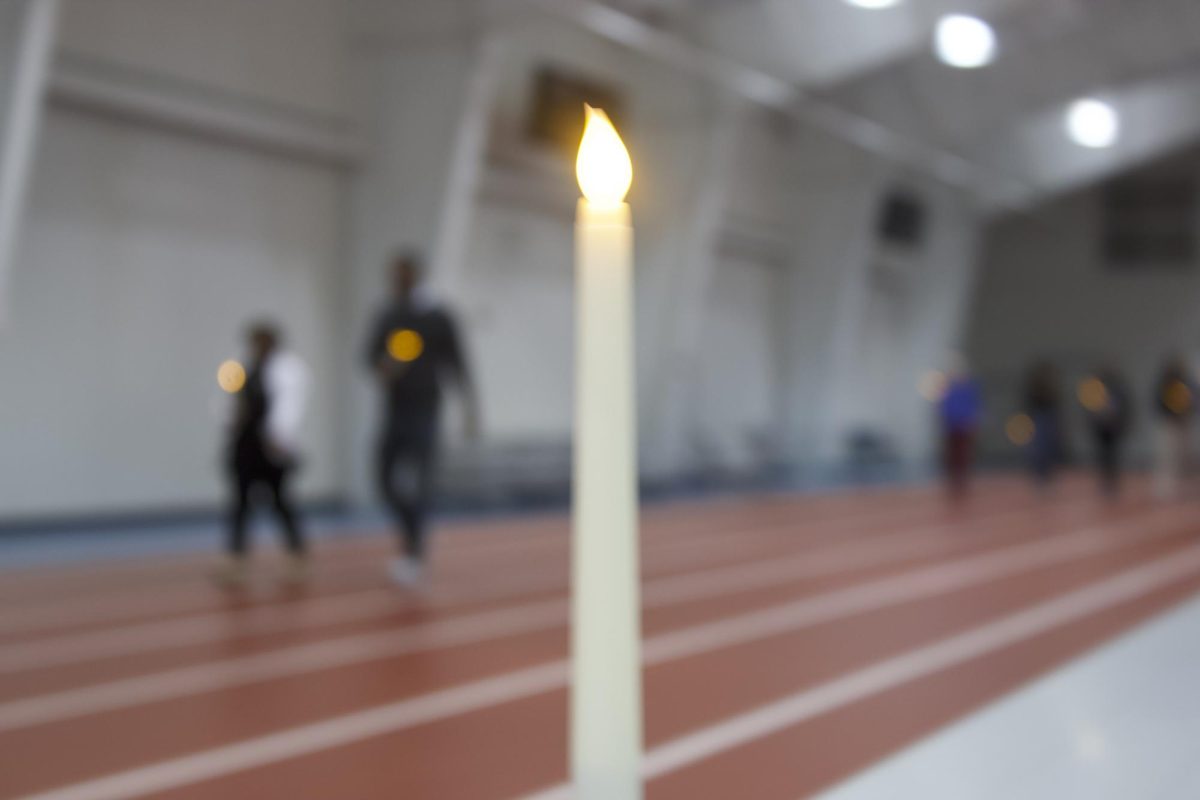 Students and faculty last week walked with candles in honor of Martin Luther King Jr. Day. The annual event was held inside the university's Rec Center. 