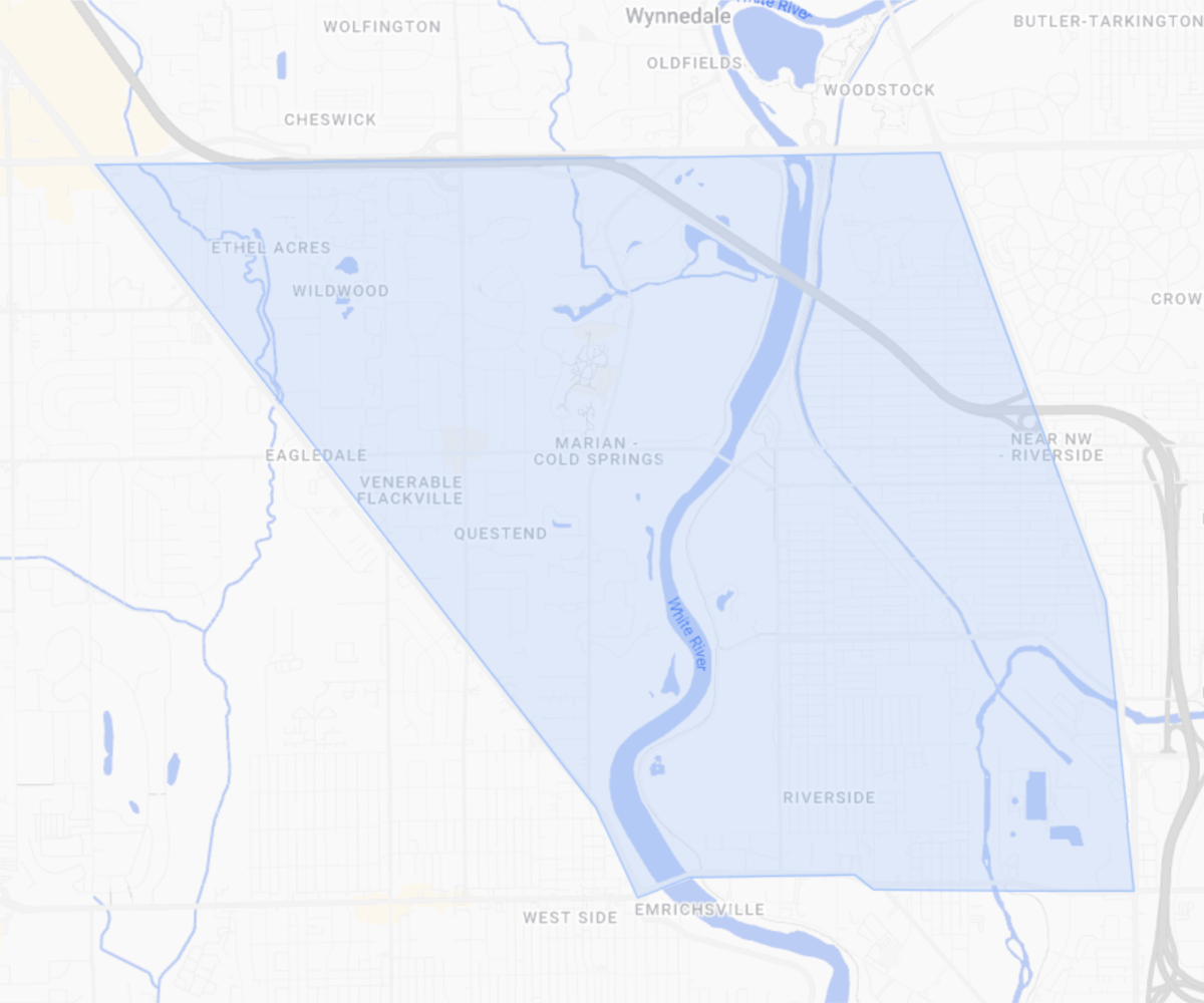REID boundaries roughly run north to south from 38th Street to 16th Street, and east to west from Kessler Boulevard Drive to Dr. Martin Luther King Jr. Street in Indianapolis. 
