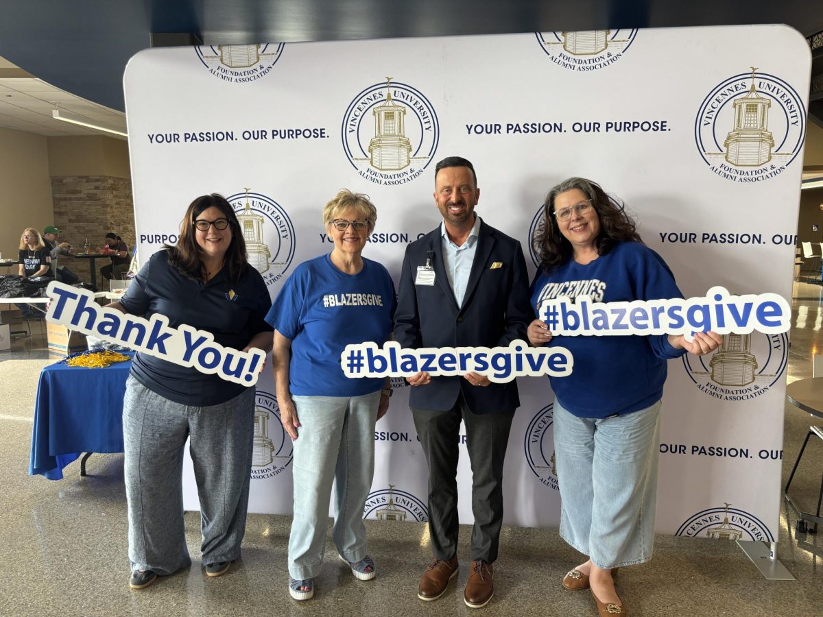 Events were held all over campus and throughout the City of Vincennes Thursday as part of Blazers Give Day.